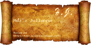 Ház Julianna névjegykártya
